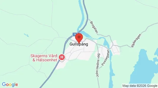 Affärslokaler till försäljning i Gullspång - kort over placeringen