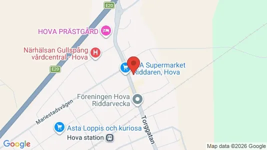 Affärslokaler till försäljning i Gullspång - kort over placeringen