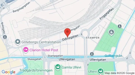 Kontorslokaler att hyra i Göteborg Centrum - kort over placeringen
