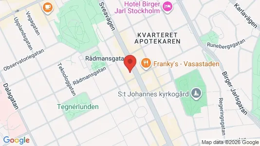 Affärslokaler till försäljning i Vasastan - kort over placeringen