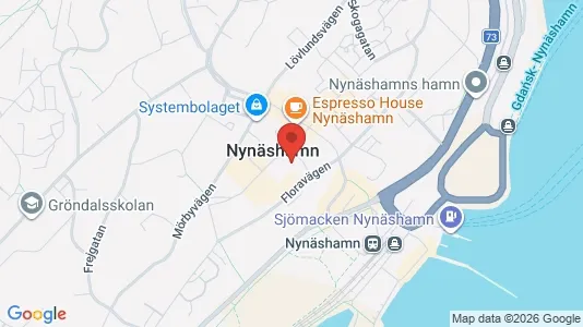 Kontorslokaler att hyra i Nynäshamn - kort over placeringen
