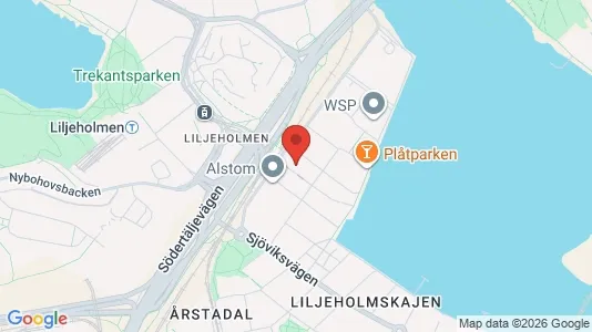 Kontorslokaler att hyra i Södermalm - kort over placeringen