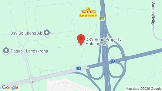 Industrilokaler att hyra i Landskrona - kort over placeringen