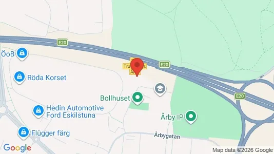 Industrilokaler att hyra i Eskilstuna - kort over placeringen
