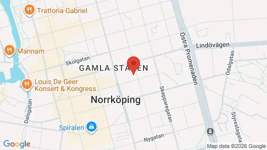 Affärslokaler att hyra i Norrköping - kort over placeringen