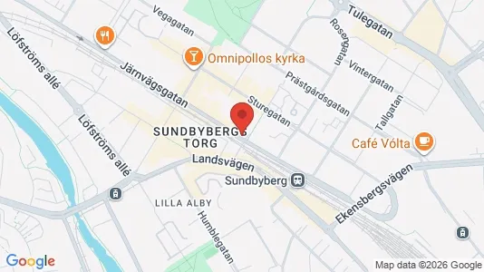 Affärslokaler att hyra i Sundbyberg - kort over placeringen