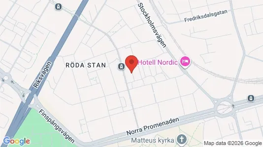 Affärslokaler att hyra i Norrköping - kort over placeringen