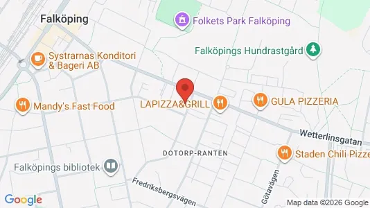 Affärslokaler att hyra i Falköping - kort over placeringen