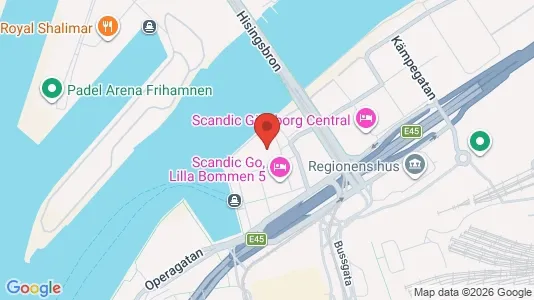 Kontorslokaler att hyra i Göteborg Centrum - kort over placeringen
