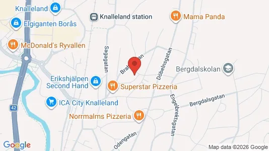 Bostadsfastigheter till försäljning i Borås - kort over placeringen