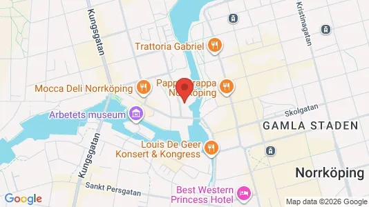 Affärslokaler att hyra i Norrköping - kort over placeringen