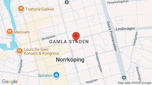 Affärslokaler att hyra i Norrköping - kort over placeringen