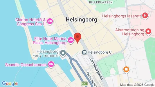 Kontorslokaler att hyra i Helsingborg - kort over placeringen