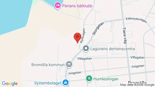Kontorslokaler att hyra i Bromölla - kort over placeringen