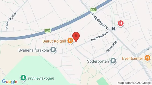 Affärslokaler att hyra i Norrköping - kort over placeringen