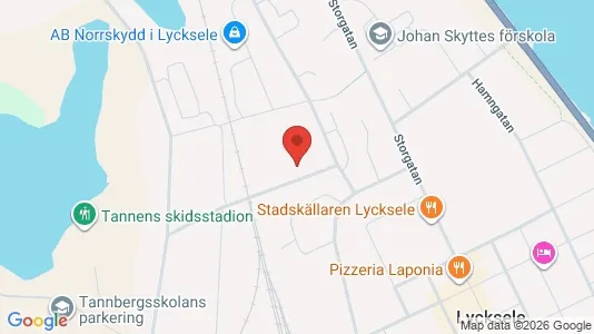 Kontorslokaler att hyra i Lycksele - kort over placeringen