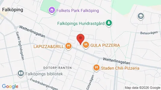 Affärslokaler att hyra i Falköping - kort over placeringen