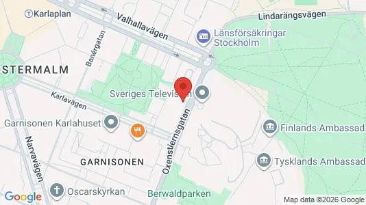 Kontorslokaler att hyra i Östermalm - kort over placeringen