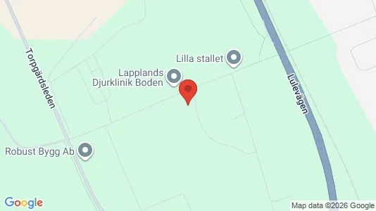 Industrilokaler att hyra i Boden - kort over placeringen
