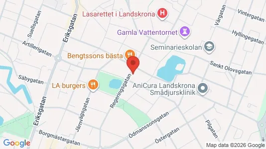 Affärslokaler att hyra i Landskrona - kort over placeringen