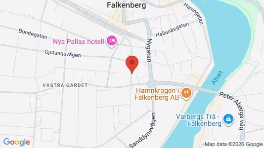 Bostadsfastigheter till försäljning i Falkenberg - kort over placeringen
