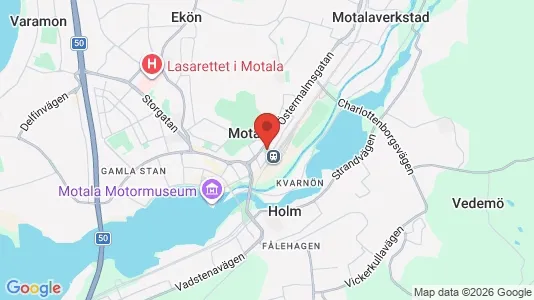 Lagerlokaler att hyra i Motala - kort over placeringen