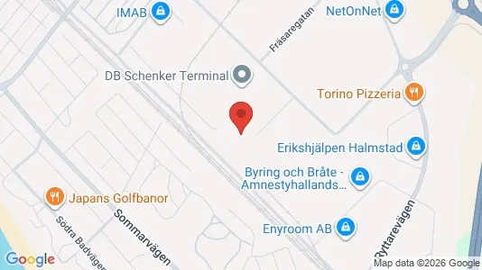 Industrilokaler till försäljning i Halmstad - kort over placeringen