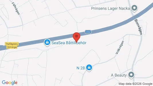 Butikslokaler att hyra i Nacka - kort over placeringen