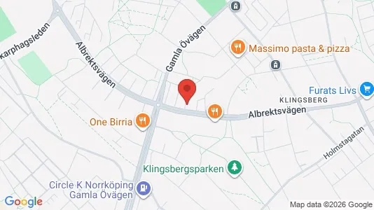 Affärslokaler att hyra i Norrköping - kort over placeringen