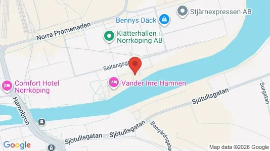 Affärslokaler att hyra i Norrköping - kort over placeringen