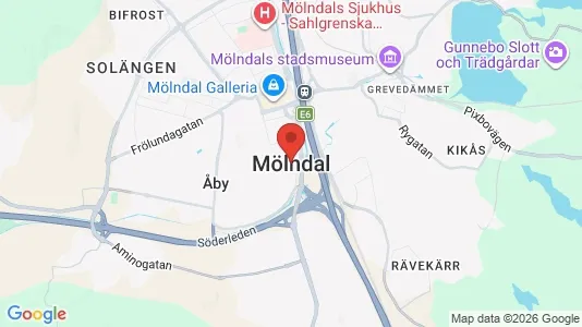 Butikslokaler att hyra i Mölndal - Bild från Google Street View