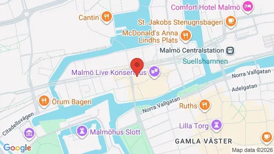 Kontorslokaler att hyra i Malmö Centrum - Bild från Google Street View
