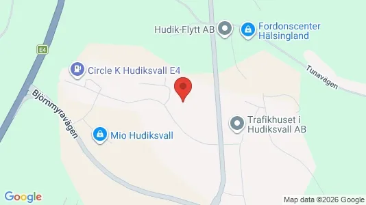 Kontorslokaler att hyra i Hudiksvall - Bild från Google Street View