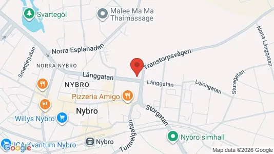 Affärslokaler till försäljning i Nybro - Bild från Google Street View
