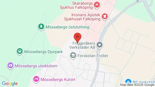 Affärslokaler att hyra i Falköping - kort over placeringen