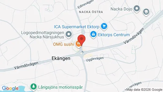 Affärslokaler att hyra i Nacka - kort over placeringen