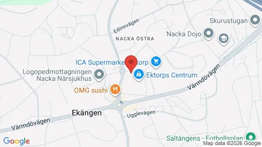 Affärslokaler att hyra i Nacka - kort over placeringen