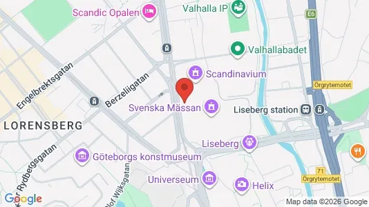 Kontorslokaler att hyra i Örgryte-Härlanda - kort over placeringen
