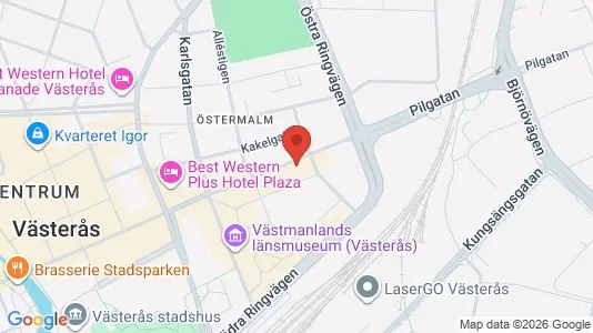 Kontorslokaler att hyra i Västerås - kort over placeringen
