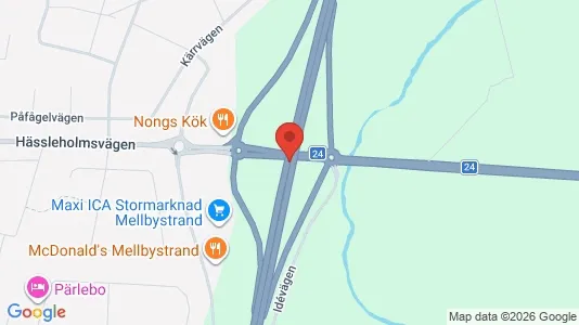 Affärslokaler att hyra i Laholm - kort over placeringen