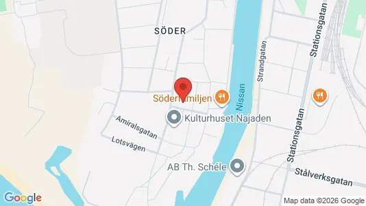 Kontorslokaler att hyra i Halmstad - kort over placeringen