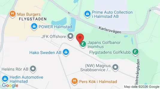 Affärslokaler att hyra i Halmstad - kort over placeringen
