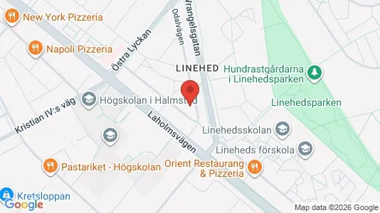 Affärslokaler att hyra i Halmstad - kort over placeringen