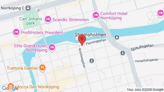 Affärslokaler att hyra i Norrköping - kort over placeringen