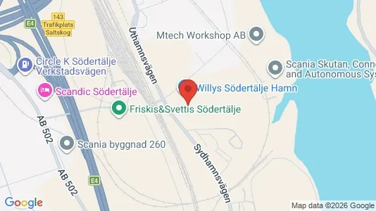 Kontorslokaler att hyra i Södertälje - kort over placeringen