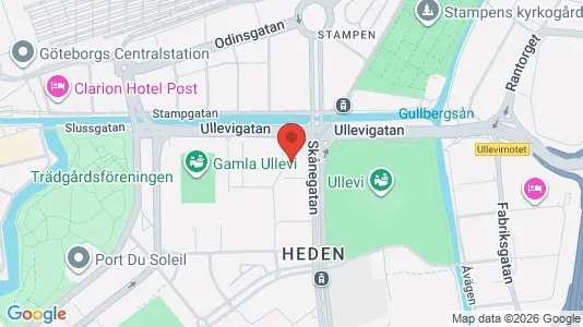 Kontorslokaler att hyra i Göteborg Centrum - kort over placeringen