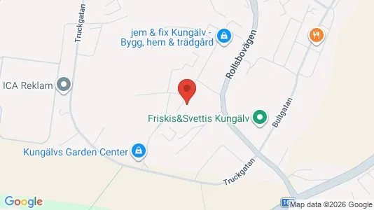 Industrilokaler att hyra i Kungälv - kort over placeringen