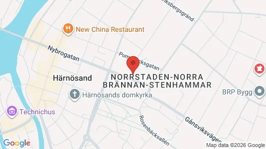 Kontorslokaler att hyra i Härnösand - kort over placeringen