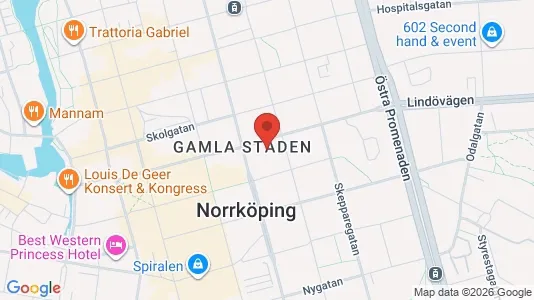 Affärslokaler att hyra i Norrköping - kort over placeringen