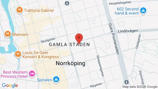 Affärslokaler att hyra i Norrköping - kort over placeringen